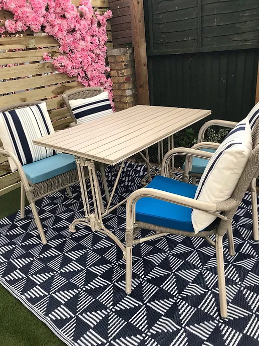 Garonne Rectangular Table for Indoor & Outdoor Use - with cushions