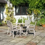 Garonne Rectangular Table for Indoor & Outdoor Use - with wicker chairs