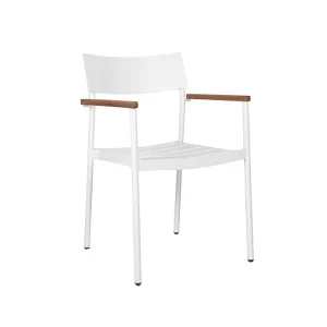 White Biscay Dining Armchair for Indoor & Outdoor Use, Stacking Armchair, Commercial Furniture, Hospitality Furniture