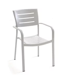 Grey Toldeo Stackable Armchair for Indoor & Outdoor Use
