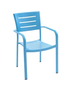 Blue Toldeo Stackable Armchair for Indoor & Outdoor Use, Stacking Armchair, Commercial Furniture, Hospitality Furniture