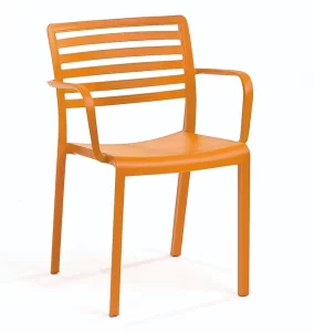 Orange Marais Stackable Armchair for Indoor & Outdoor Use, Stacking Armchair, Commercial Furniture, Hospitality Furniture