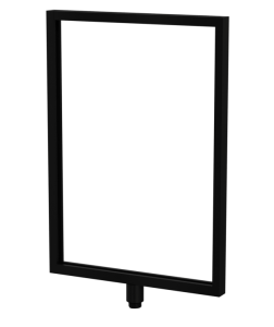 Standard Sign Holder - A4P in Black for Café Posts and Traditional Posts, Rope & Post, Rope Signage, Rope Cafe Barrier Post Sign
