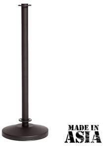 Free Standing Medio Café Barrier Post in Black, Bespoke Cafe Barrier Posts, Custom-Made Cafe Barrier Posts, Powder Coated Cafe Barrier Posts, Cafe Barrier, Printed Cafe Barrier Posts, Cafe Windbreaks