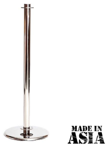Free Standing Medio Café Barrier Post in Chrome, Bespoke Cafe Barrier Posts, Custom-Made Cafe Barrier Posts, Powder Coated Cafe Barrier Posts, Cafe Barrier, Printed Cafe Barrier Posts, Cafe Windbreaks