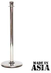 Free Standing Primo Café Barrier Post in Chrome, Bespoke Cafe Barrier Posts, Custom-Made Cafe Barrier Posts, Powder Coated Cafe Barrier Posts, Cafe Barrier, Printed Cafe Barrier Posts, Cafe Windbreaks