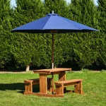 Navy Blue Bari 2.7m Parasol, Giant Umbrella, Pub Parasols, Pub Umbrellas, Printed Giant Umbrellas, Commercial Parasols, Restaurant Parasol Umbrellas, Fabric Umbrellas, Wooden Frame Parasol