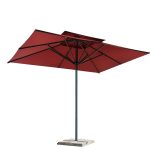 Caravita Big Ben Commercial Giant Umbrella in Red with Base, Hospitality Parasols, Pub Parasols, Giant Umbrellas