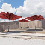 Caravita Commercial Giant Umbrella - Primus in Red, Hospitality Parasols, Pub Parasols, Giant Umbrellas