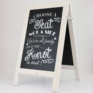 Economy Chalkboard A-Frame in White, Commercial Use, Chalkboard A-Frames, Wooden Chalkboard
