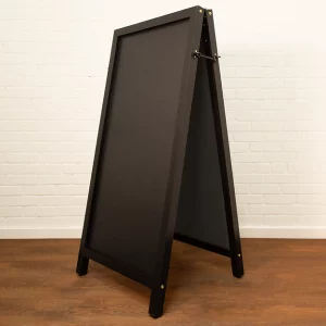 Tall Chalkboard A-Frame in Black, Commercial Use, Chalkboard A-Frames, Wooden Chalkboard