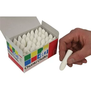 Pack of 40 White Chunky Chalks for Chalkboards, Commercial Use, Chalkboard A-Frames
