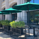 Pentola Industrial Cafe Planter, Cafe Planters, Metal Planter, Wooden Planter, Cafe Screening, Bespoke Planters, Restaurant Planters, Hospitality Cafe Planters, Commercial Planters, Outdoor Planters