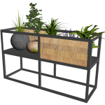 Pnetola Wooden Industrial Cafe Planter, Wooden & Metal Cafe Planter, Bespoke Cafe Planter, Custom-Made Cafe Planter, Restaurant Cafe Planter, Commercial Planters, Hospitality Planters, Planters for Cafes