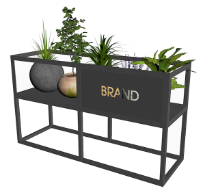 Pentola Industrial Cafe Planter, Metal Frame Cafe Planter, Bespoke Cafe Planter, Custom-Made Cafe Planter, Restaurant Cafe Planter, Commercial Planters, Hospitality Planters, Planters for Cafes