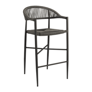 Atlas Stackable Bar Stool in Dark Grey, Commercial Furniture, Restaurant Furniture, Hospitality Furniture, Outdoor Furniture, Indoor Furniture, Grey Finish Chair