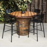 Barrel Poseur Table, Oak Barrel Table, Wooden Barrel Table, Commercial Furniture, Hospitality Furniture, Restaurant Furniture, Indoor Furniture, Outdoor Furniture