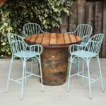 Barrel Poseur Table, Oak Barrel Table, Wooden Barrel Table, Commercial Furniture, Hospitality Furniture, Restaurant Furniture, Indoor Furniture, Outdoor Furniture