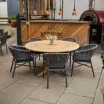 Brook Round Dining Table, Wooden Table, Round Dining Table, Commercial Furniture, Hospitality Furniture, Restaurant Furniture