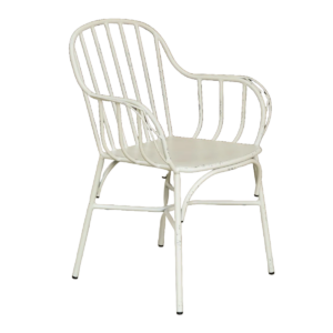 Furness Stackable Armchair in White, Commercial Furniture, Restaurant Furniture, Hospitality Furniture, Outdoor Furniture, Indoor Furniture, Metal Armchair