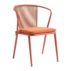 Kirkby Stackable Armchair in Burnt Orange, Commercial Furniture, Restaurant Furniture, Hospitality Furniture, Outdoor Furniture, Indoor Furniture, Metal & Rope Chair