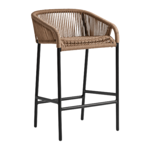 River Stackable Bar Stool in Natural, Commercial Furniture, Restaurant Furniture, Hospitality Furniture, Outdoor Furniture, Indoor Furniture, Metal & Rope Chair