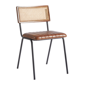 Pampa Chair in Natural with Leather Seat, Commercial Furniture, Restaurant Furniture, Hospitality Furniture, Outdoor Furniture, Indoor Furniture, Metal & Leather Chair