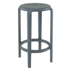 Hardy Medium Stackable Stool in Dark Grey, Commercial Furniture, Restaurant Furniture, Hospitality Furniture, Outdoor Furniture, Indoor Furniture, Metal Stool