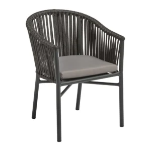 Somerset Stackable Armchair in Dark Grey, Commercial Furniture, Restaurant Furniture, Hospitality Furniture, Outdoor Furniture, Indoor Furniture, Weave Chair