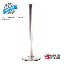 Free Standing Advance Café Barrier Post in Stainless Steel, Bespoke Cafe Barrier Posts, Custom-Made Cafe Barrier Posts, Powder Coated Cafe Barrier Posts, Cafe Barrier, Printed Cafe Barrier Posts, UK Made Cafe Barrier Posts, Metal Cafe Barrier Post, Heavy Duty Cafe Barrier Post, Cafe Windbreaks, Stainless Steel Cafe Barriers