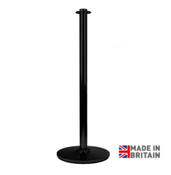 Black Effect Cafe Barrier Post, Black Finish Cafe Barrier Post, Black Powder Coated Cafe Barrier Post, Metallic finish Café Barrier Posts, Metal Finish Café Barrier Posts, Matt Black Café Barriers, Heavy Duty Café Barrier Posts, Cafe Windbreak