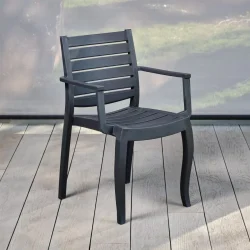 Epping Stackable Armchair - Front View, Indoor & Outdoor Use, Commercial Furniture, Hospitality Furniture, Outdoor Furniture