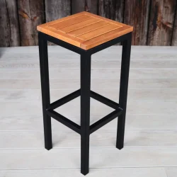 Outdoor Furniture - Thetford Bar Stool, Indoor & Outdoor Use, Commercial Furniture, Hospitality Furniture, Metal and Wooden Commercial Bar Stool