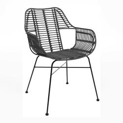 Palm-Stacking-Armchair-Black