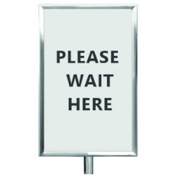 Traditional Posts & Ropes Signage, A4 Signage, Stainless Steel Signage, Metal Barrier Signage, Queue Signage