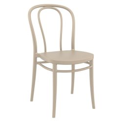 Taupe Meldrew Stackable Chair for Indoor or Outdoor Use, Stacking Chair, Commercial Furniture, Hospitality Furniture