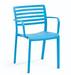 Blue Marais Stackable Armchair for Indoor & Outdoor Use, Stacking Armchair, Commercial Furniture, Hospitality Furniture
