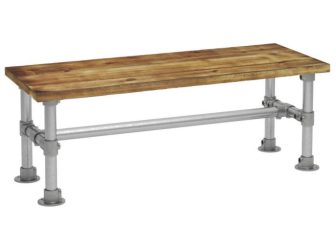 Wooden Scaffold Bench with Scaffold Fixings & Tube